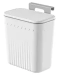 Wall-Mounted Plastic Trash Can with Slide Lid - Large Volume, High Appearance Level