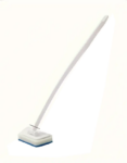 Long Handle Bathroom Cleaning Sponge with Removable Ceramic Tile Brush - Multi-Functional Cleaning Tool