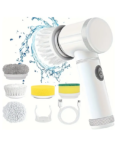 Power Glide Pro Spin Scrubber - Electric Cleaning Tool with 5 Replaceable Brush Heads