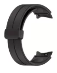 Magnetic Folding Buckle Silicone Watch Strap for Samsung Galaxy Watch 4 - Smart Watch Accessories in Black