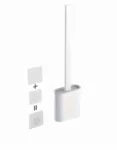 2pcs/set Wall Mounted Toilet Brushes with Holder - Bathroom Cleaning Tools