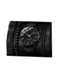 Men's Quartz Watch & Bracelets Set - Fashionable Timepiece Combo