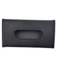 Luxurious Essentials: Elegant PU Leather Tissue & Mask Holder for Car Organization