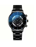 1-Piece Men's Round Dial Quartz Watch with Stainless Steel Strap & Bracelet - Stylish Men's Accessories