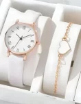 Sophisticated Round Dial Quartz Watch & Bracelet Set - CIR Design