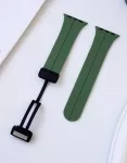 Magnetic Silicone Strap for Apple Watch - Ultra 49mm Folding Buckle Type Band for Iwatch Series